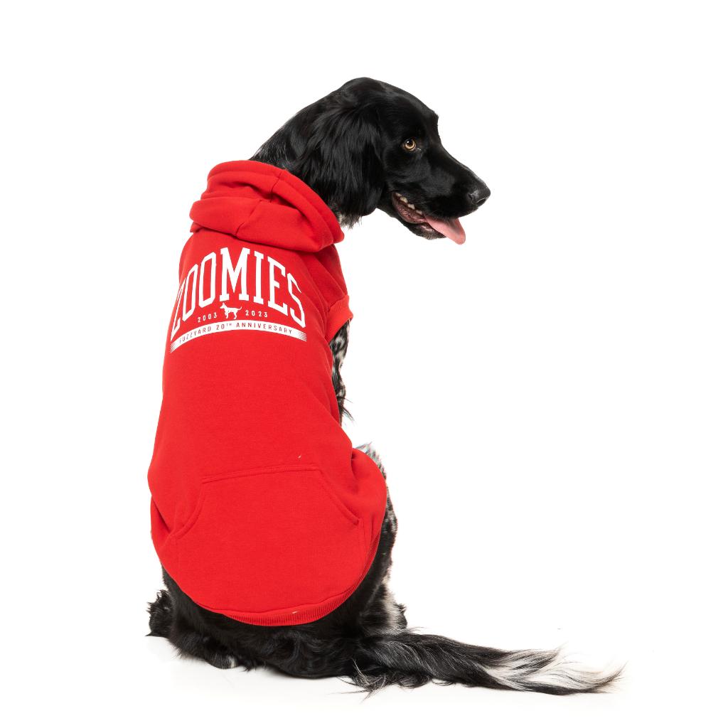 Felpa con cappuccio Zoomies Rosso