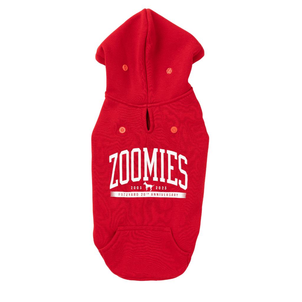 Felpa con cappuccio Zoomies Rosso