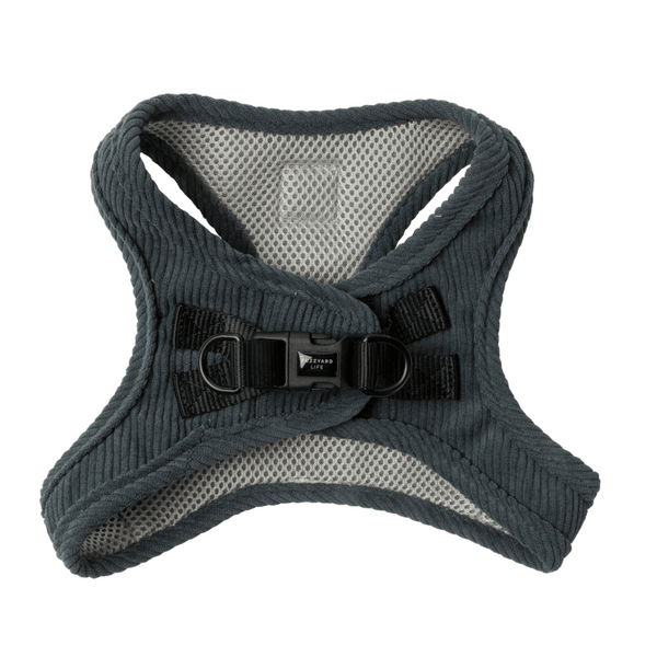 Grigio ardesia - Imbracatura Step In in velluto FuzzYard Life