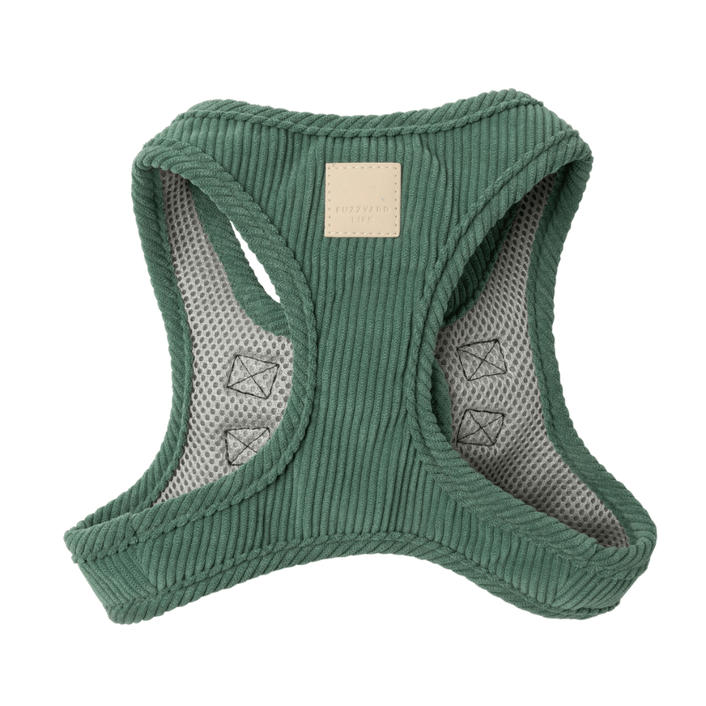 Myrtle Green - Imbracatura Step In in velluto FuzzYard Life