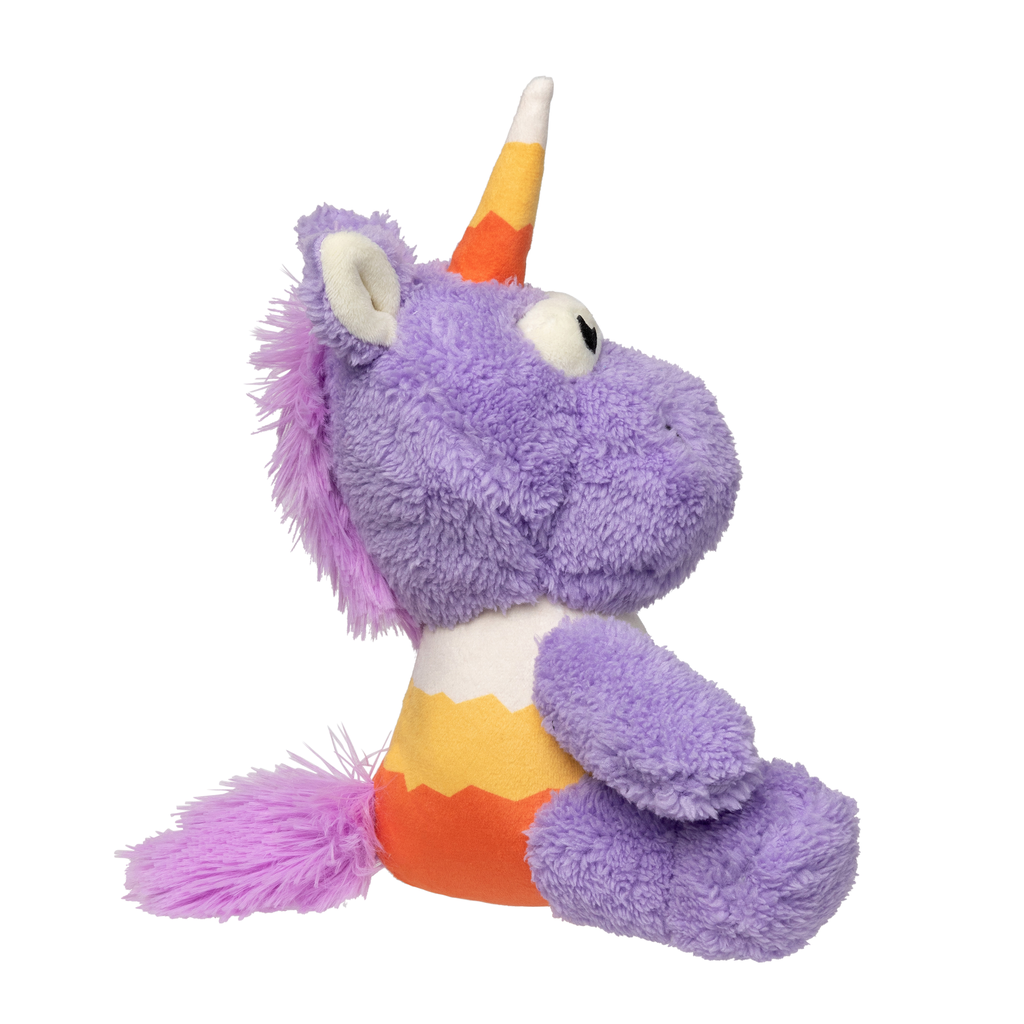 Peluche de Halloween para perros FuzzYard Candy Corn Electra con forma de unicornio